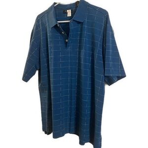 Alan Flusser Blue Checkered Polo Golf Shirt